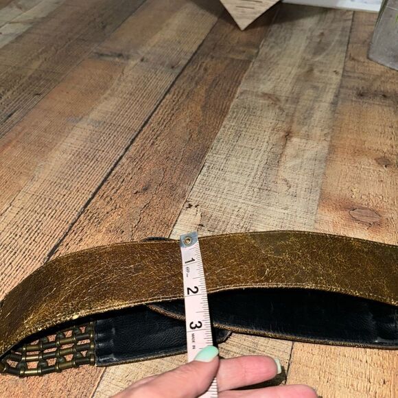 Suzi Roher womens size small plus vintage stretch adjustable italian buckle belt - Picture 10 of 13